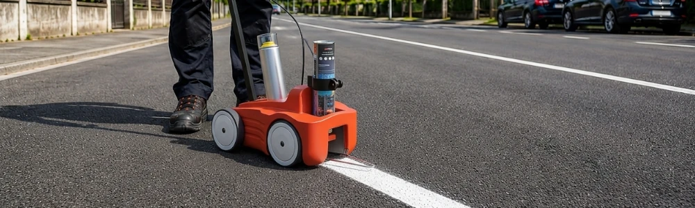 Zastosowanie wózka SOPPEC DRIVER do oznaczenia drogi